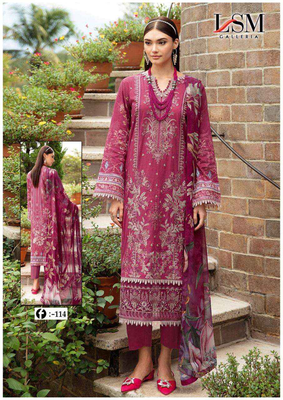 LSM GALLERIA FIRDOUS QUEEN LAWN VOL 11 PAKISTANI DRESS MATERIAL ( 6 PCS CATALOG )