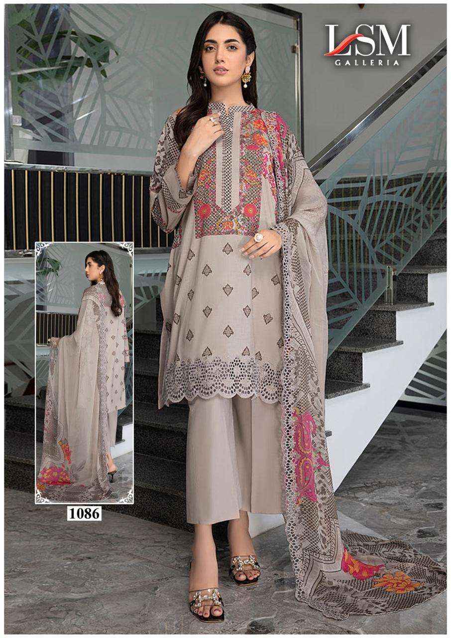 LSM GALLERIA PARIAN DREAM VOL 9 LAWN COTTON PAKISTANI SUIT ( 6 PCS CATALOG )