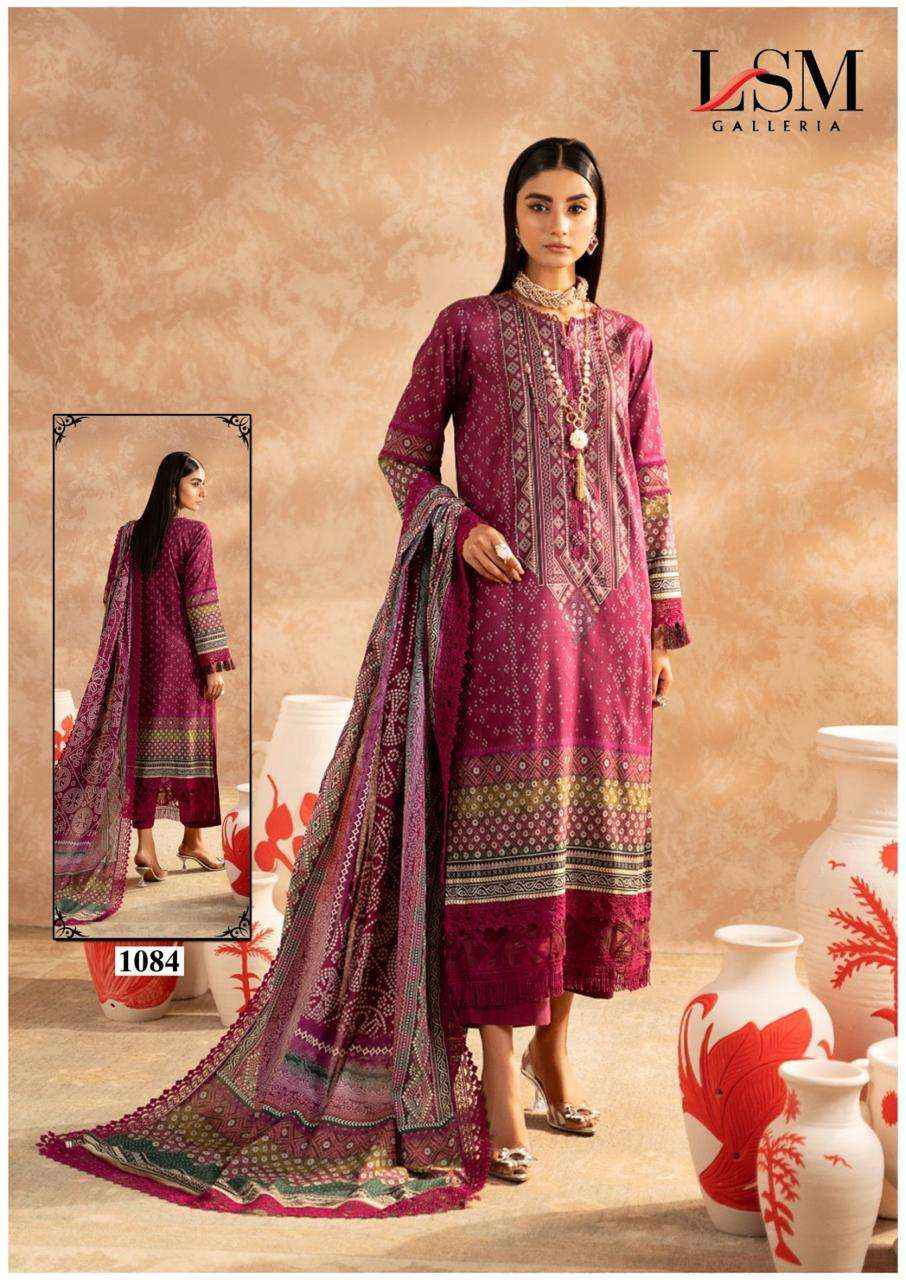 LSM GALLERIA PARIAN DREAM VOL 9 LAWN COTTON PAKISTANI SUIT ( 6 PCS CATALOG )