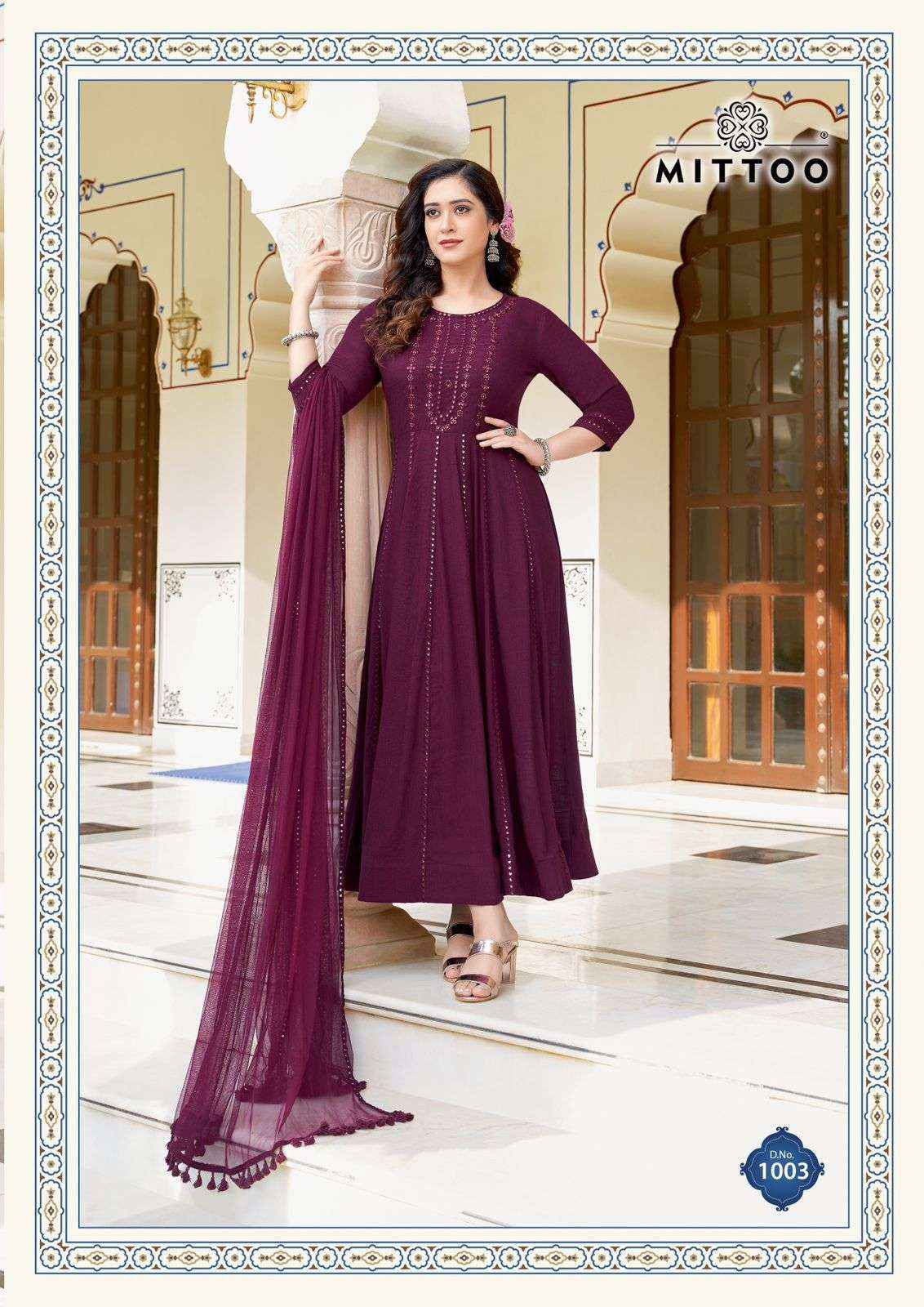 MITTOO SAAWARIYA ANARKALI PATTERN GOWN WITH DUPATTA