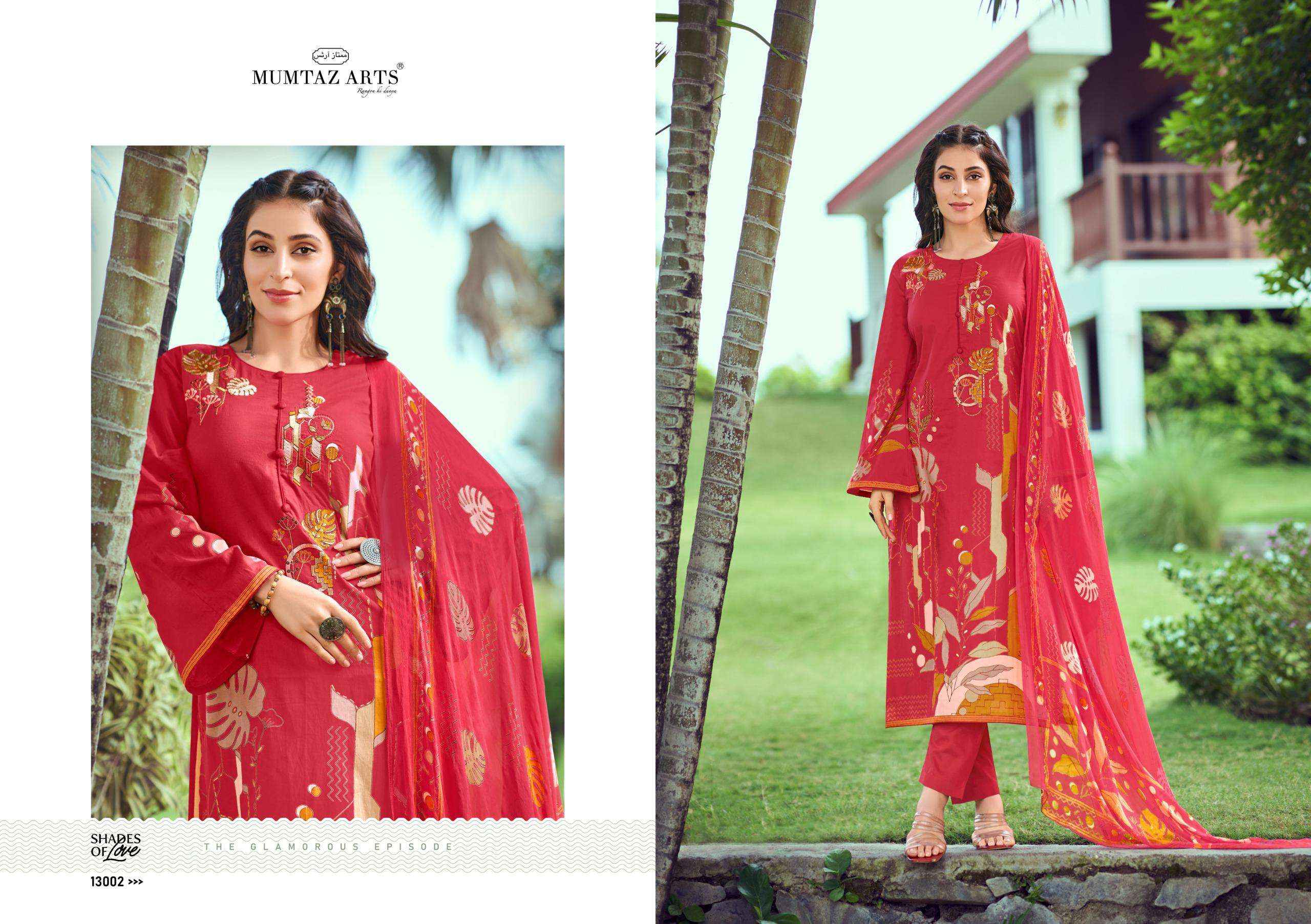 MUMTAZ ARTS SHADES OF LOVE COTTON DIGITAL DESIGNER SUITS ( 4 PCS CATALOG )