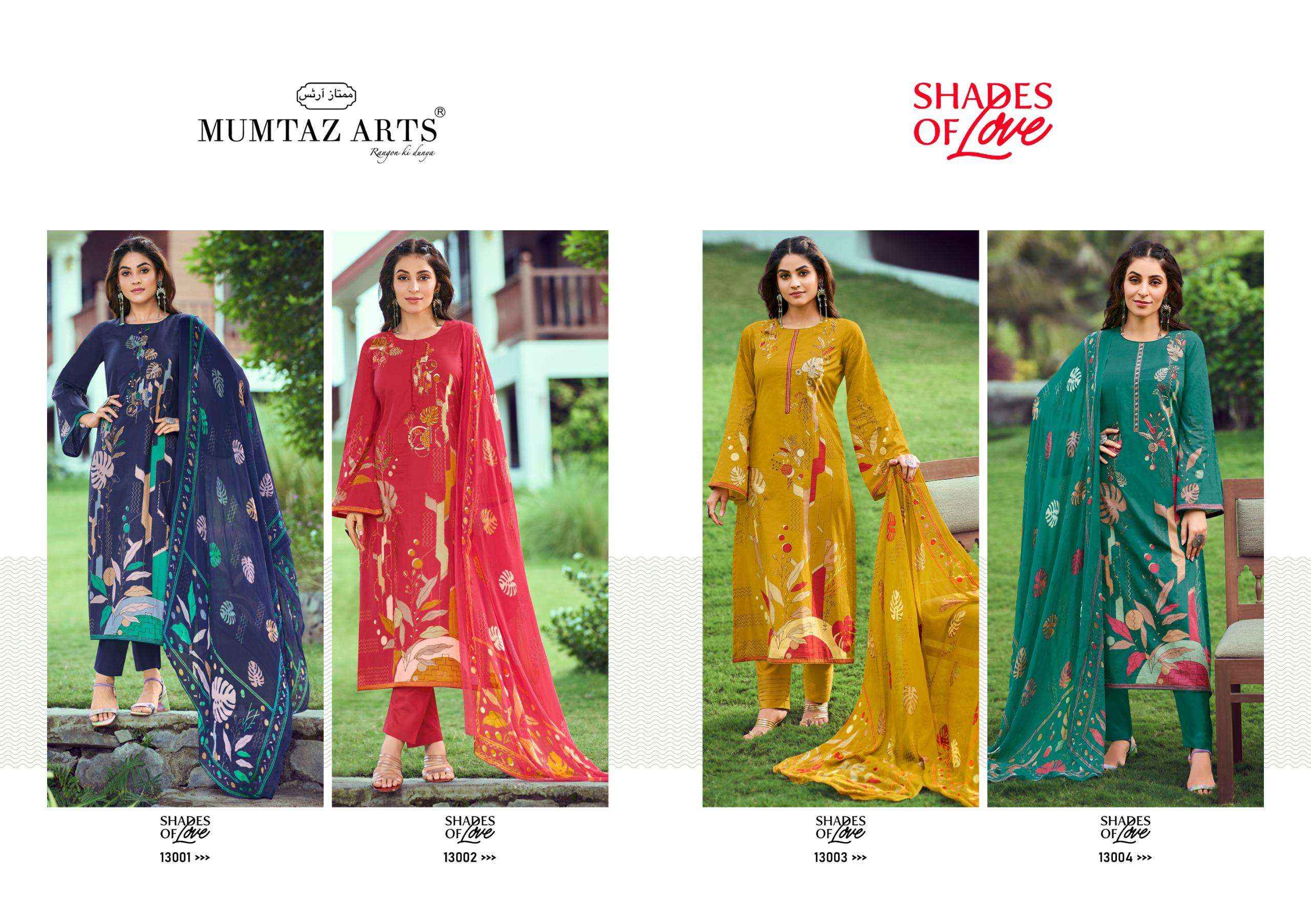 MUMTAZ ARTS SHADES OF LOVE COTTON DIGITAL DESIGNER SUITS ( 4 PCS CATALOG )