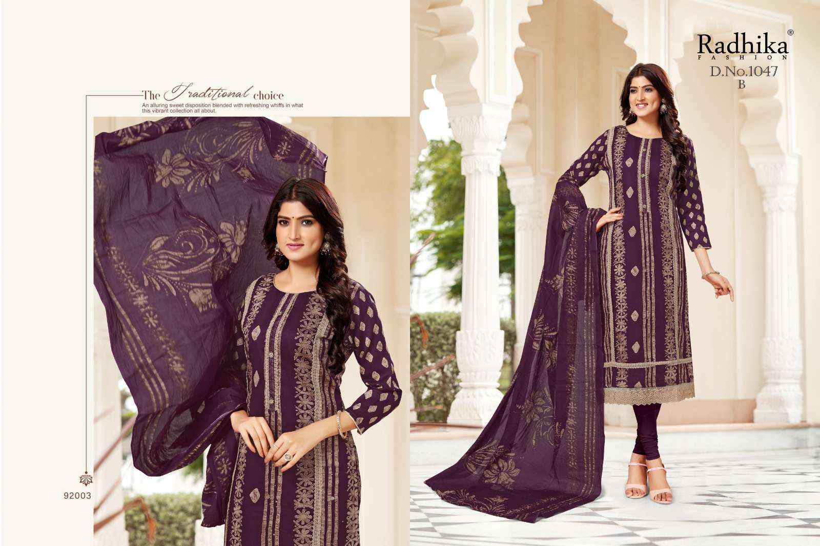 RADHIKA FASHION AZARA ROCKET JAM COTTON DESIGNER PRINT SUIT ( 4 PCS CATALOG )