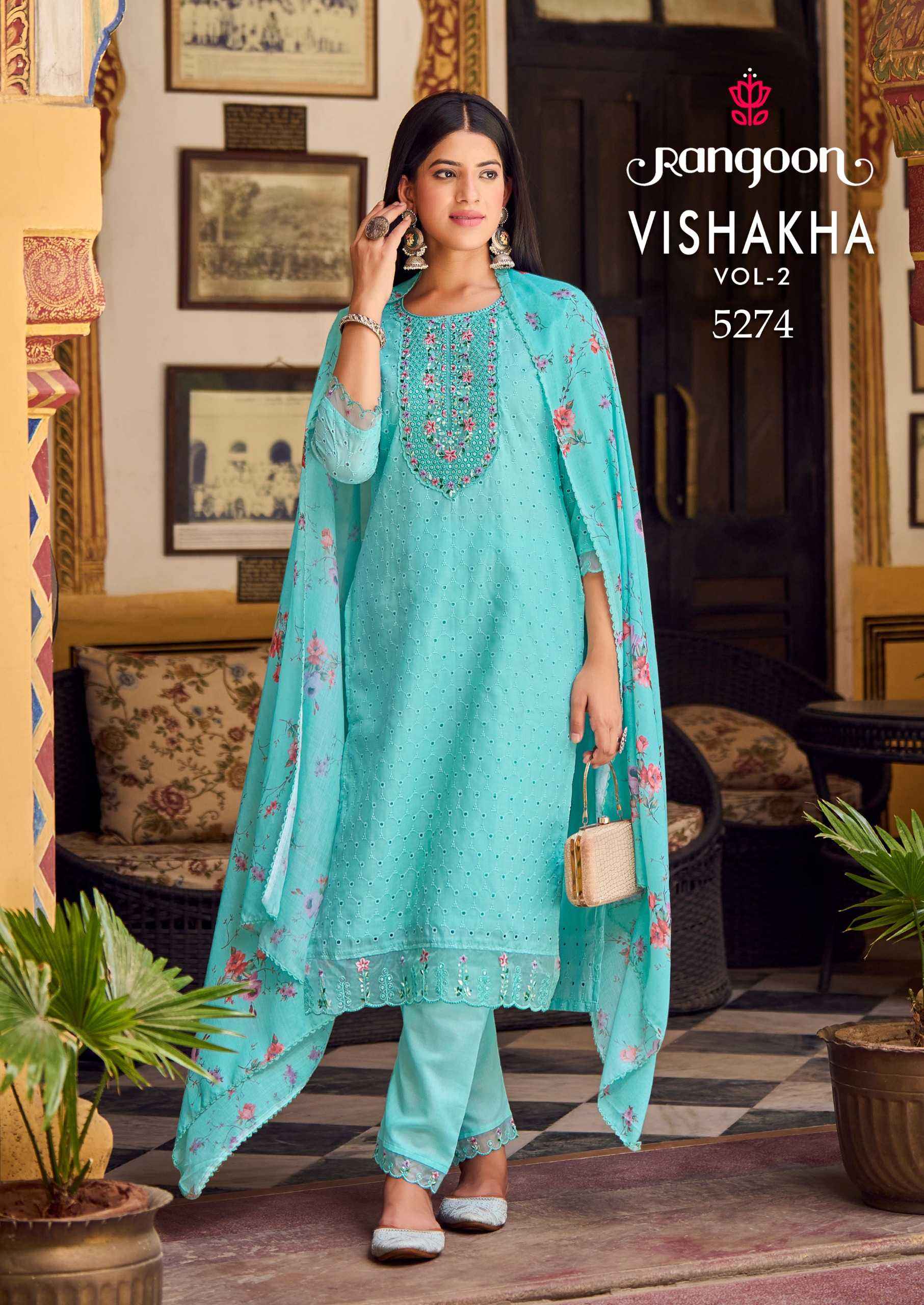 RANGOON VISHAKHA VOL 2 READYMADE SALWAR KAMEEZ ( 4 pcs catalog )