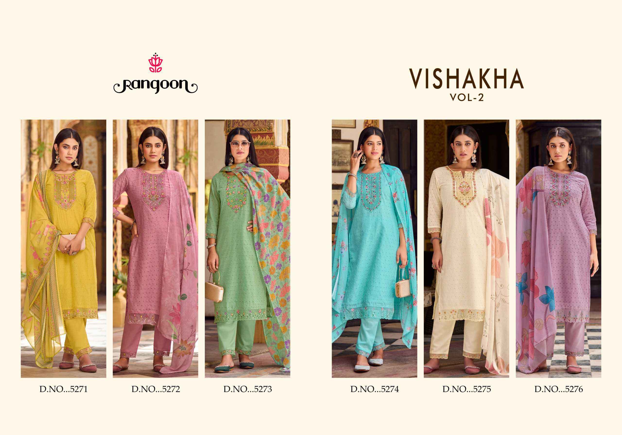 RANGOON VISHAKHA VOL 2 READYMADE SALWAR KAMEEZ ( 4 pcs catalog )