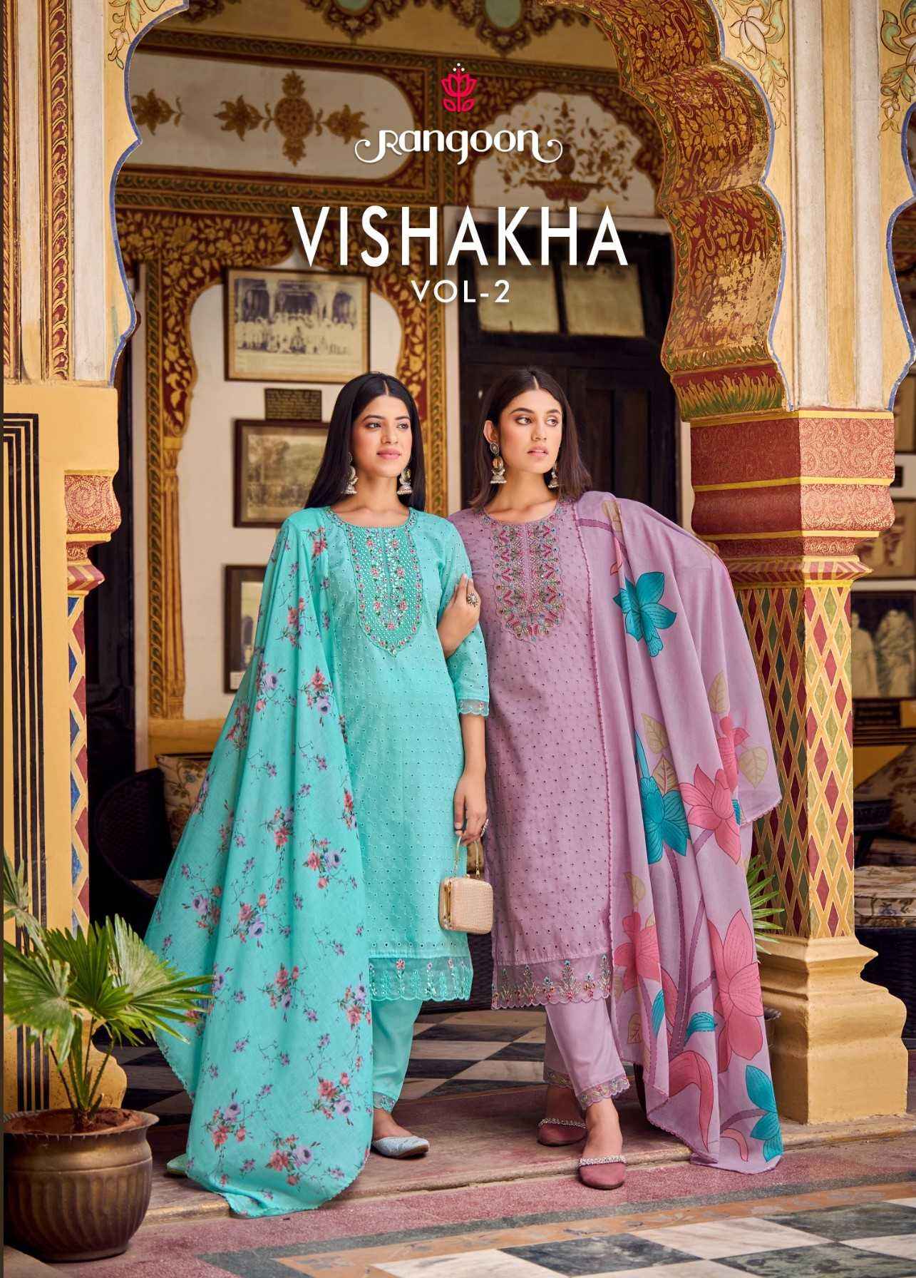 RANGOON VISHAKHA VOL 2 READYMADE SALWAR KAMEEZ ( 4 pcs catalog )