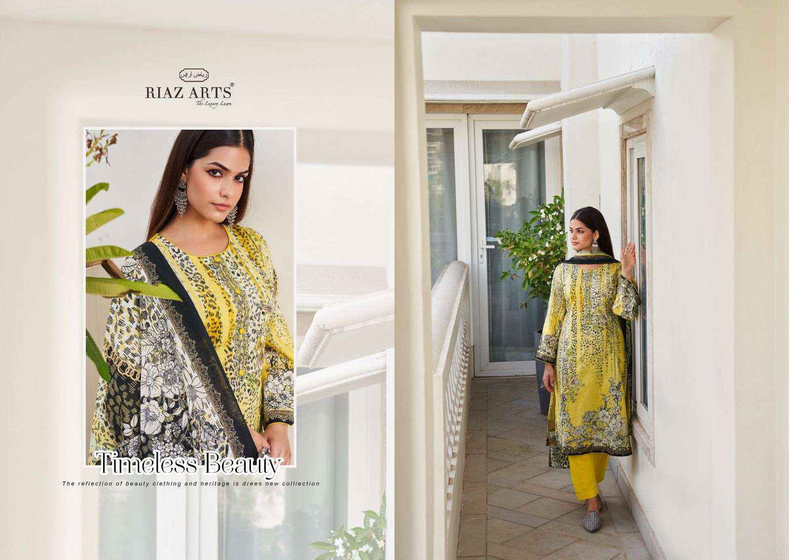 RIAZ ARTS IBADAAT LAWN COTTON DIGITAL PRINT SUIT ( 5 pcs catalog )