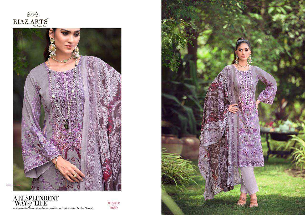 RIAZ ARTS MUSAFIR VOL 10 LAWN COTTON DIGITAL PRINT SUIT ( 8 PCS CATALOG )