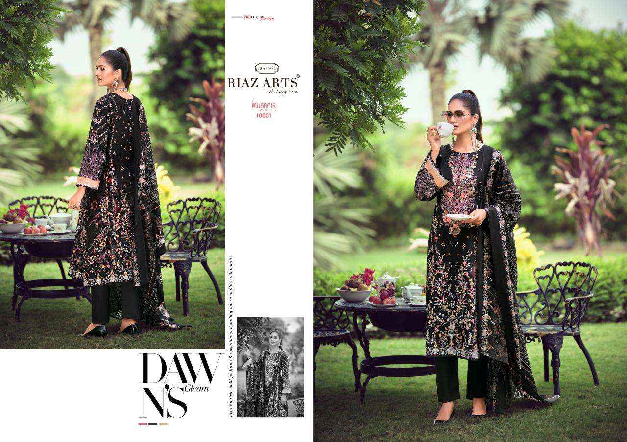 RIAZ ARTS MUSAFIR VOL 10 LAWN COTTON DIGITAL PRINT SUIT ( 8 PCS CATALOG )