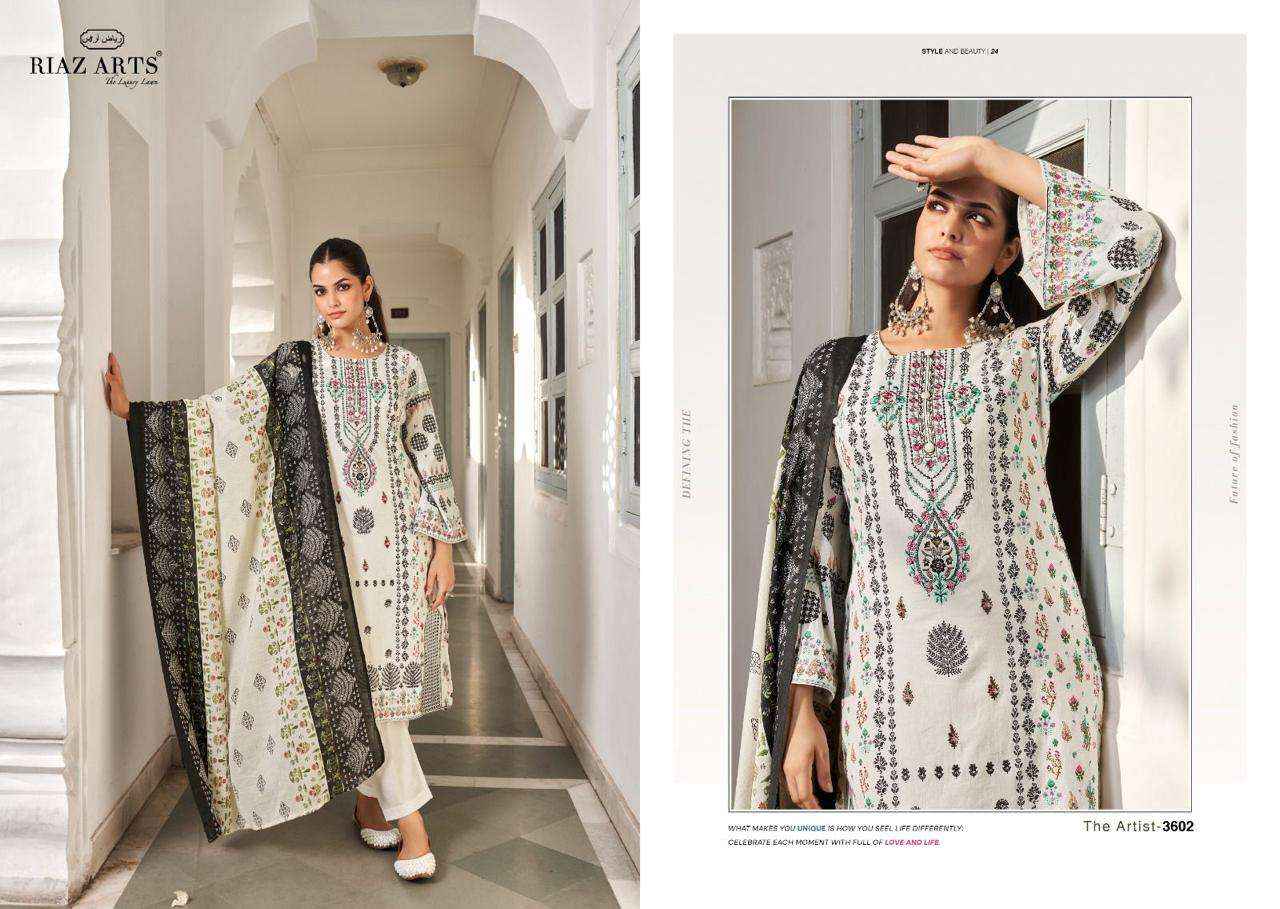 RIAZ ARTS THE ARTIST VOL 2 LAWN COTTON DESIGNER SUITS ( 8 PCS CATALOG )