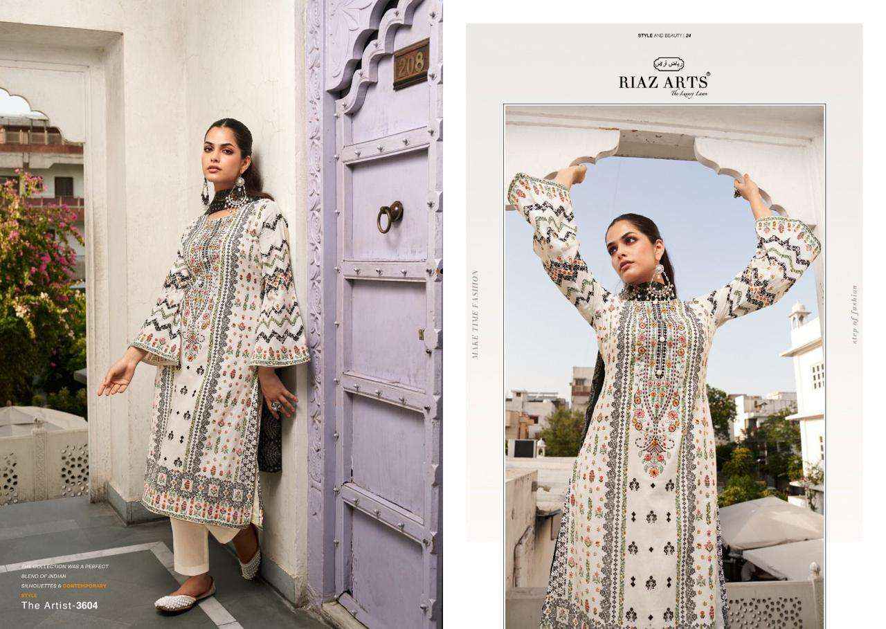 RIAZ ARTS THE ARTIST VOL 2 LAWN COTTON DESIGNER SUITS ( 8 PCS CATALOG )