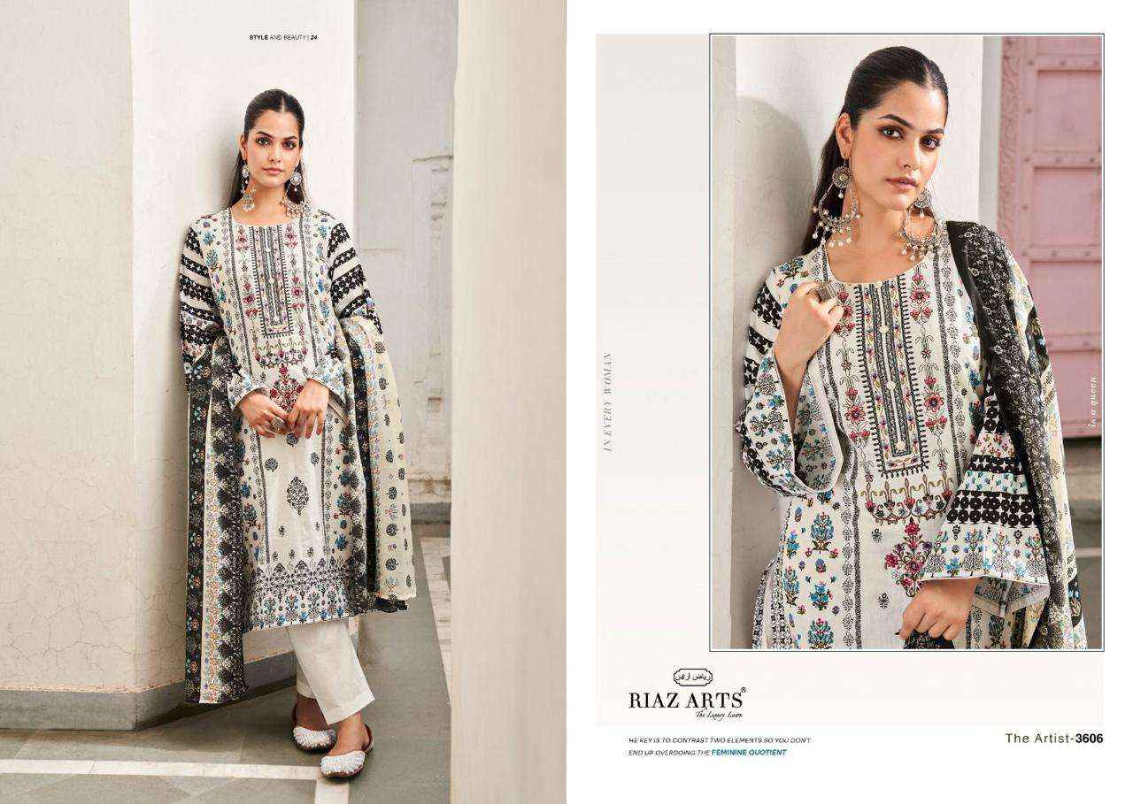 RIAZ ARTS THE ARTIST VOL 2 LAWN COTTON DESIGNER SUITS ( 8 PCS CATALOG )