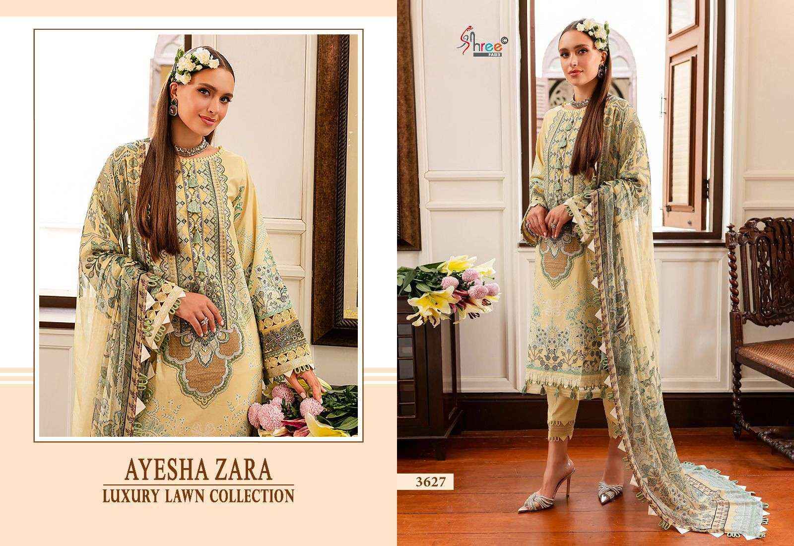 SHREE FABS AYESHA ZARA LUXURY LAWN COLLETION COTTON SUIT ( 6 PCS CATALOG )