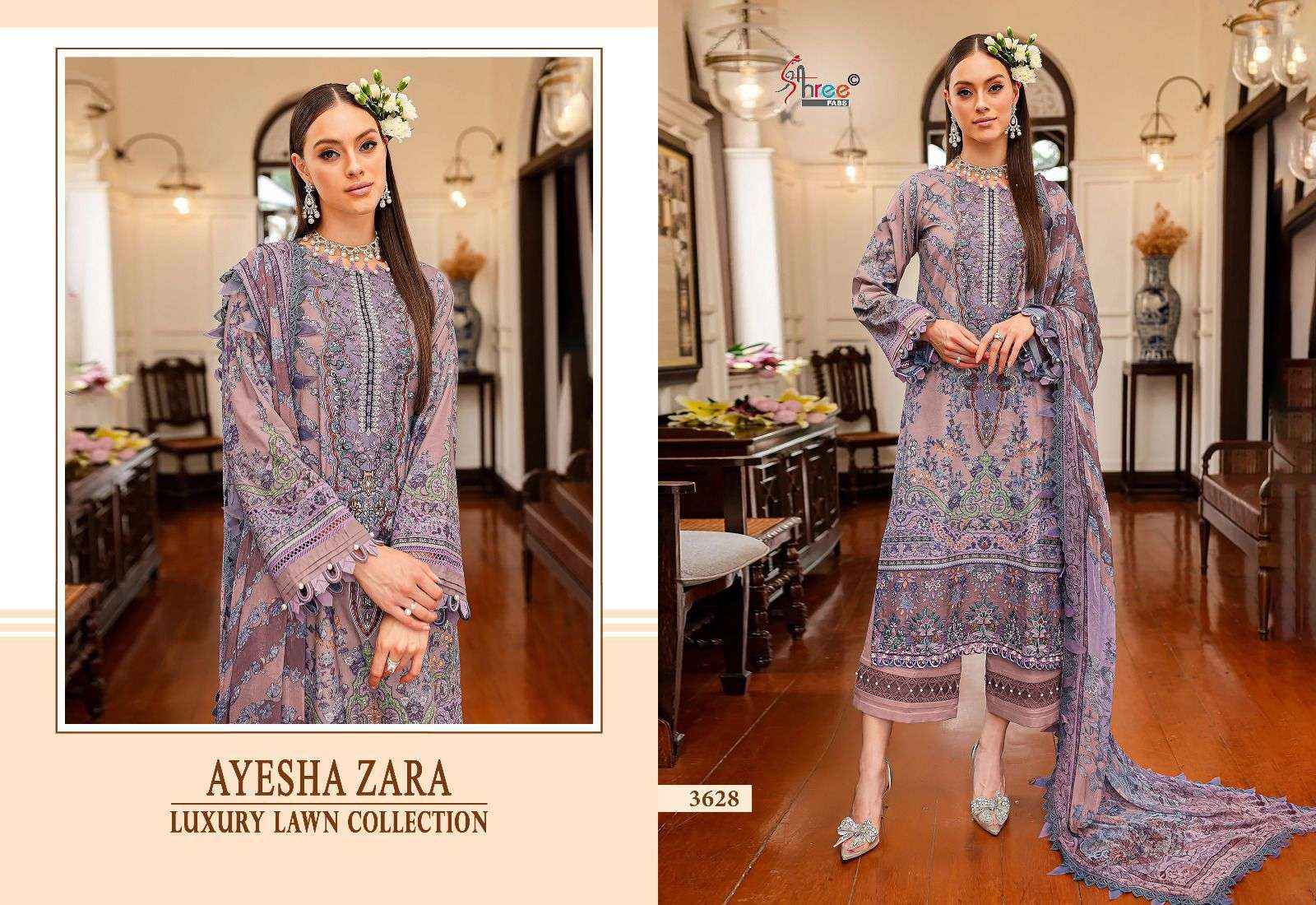 SHREE FABS AYESHA ZARA LUXURY LAWN COLLETION COTTON SUIT ( 6 PCS CATALOG )