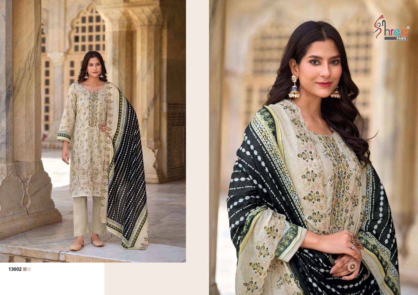 SHREE FABS BIN SAEED LAWN COLLECTION VOL 13 COTTON PAKISTANI SUITS ( 6 PCS CATALOG )