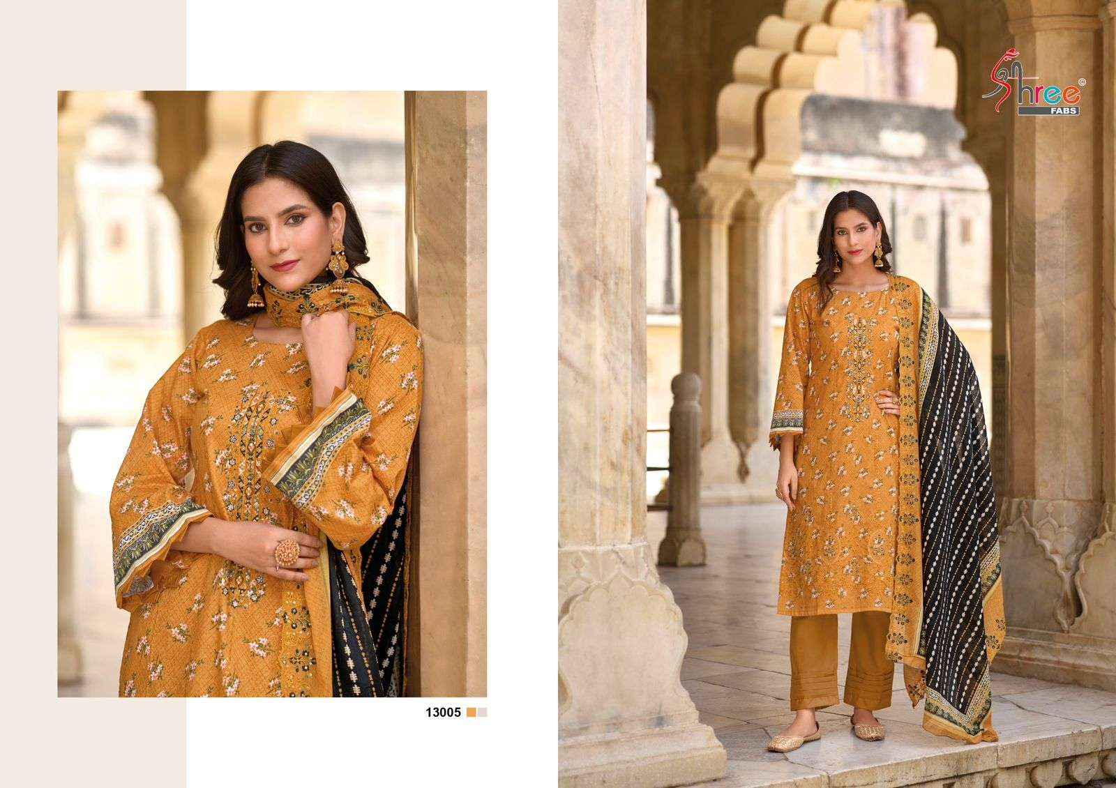 SHREE FABS BIN SAEED LAWN COLLECTION VOL 13 COTTON PAKISTANI SUITS ( 6 PCS CATALOG )