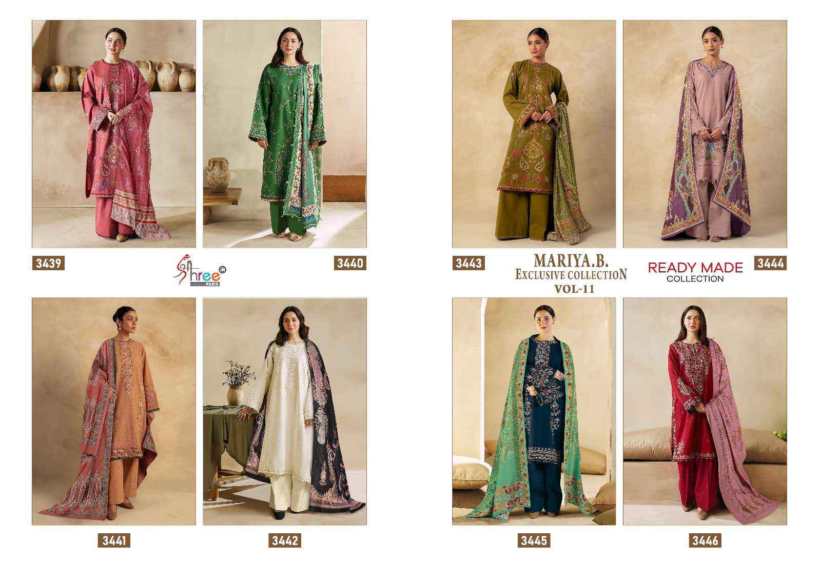 SHREE FABS MARIYA B EXCLUSIVE COLLECTION VOL 11 COTTON DESIGNER READYMADE SUIT ( 8 PCS CATALOG ) COTTON DUPATTA