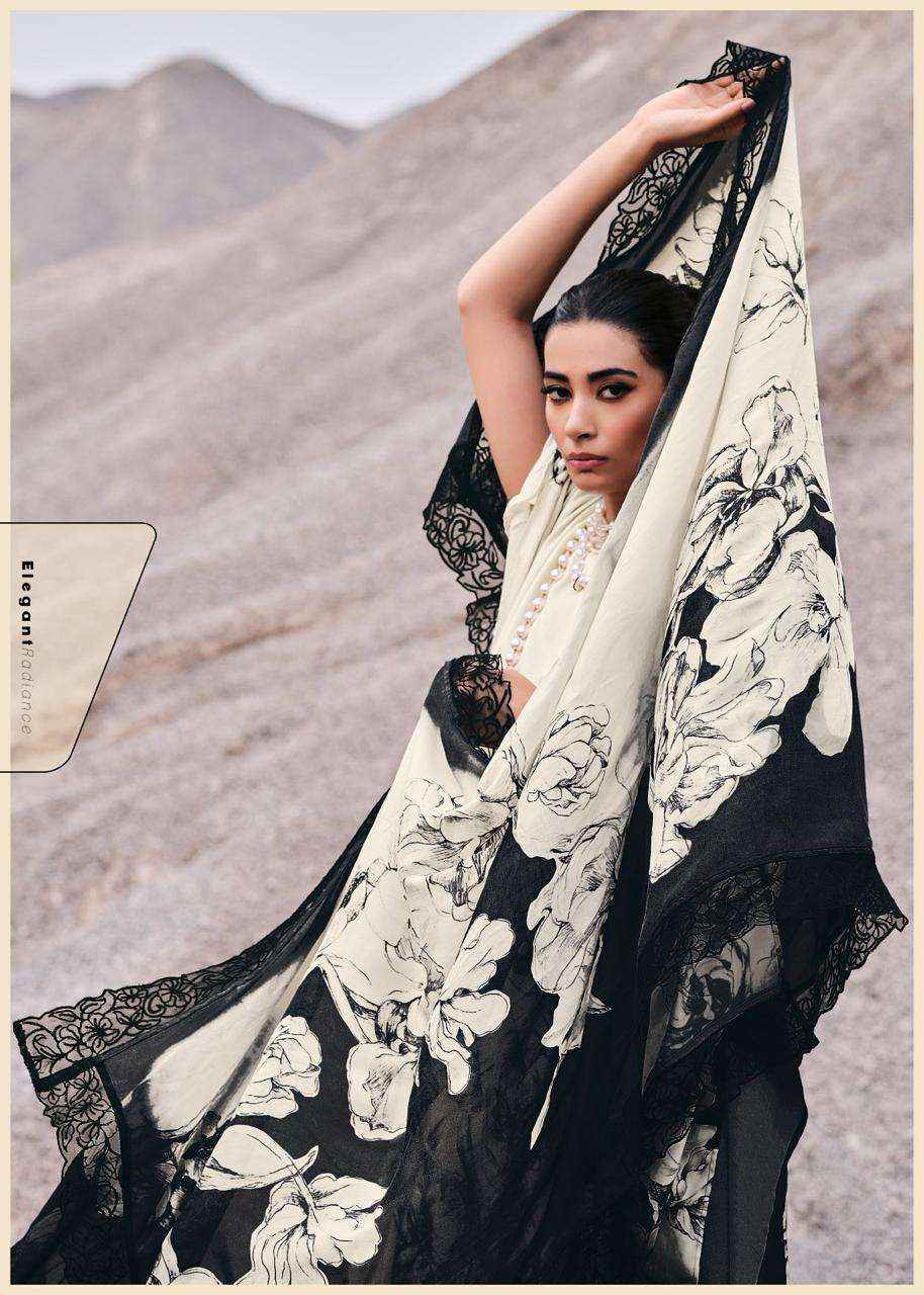 Varsha Monochrome Digital Print Fancy Muslin Suit Online Dealers ( 4 PCS CATALOG )