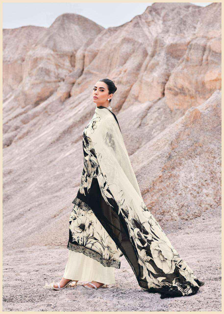 Varsha Monochrome Digital Print Fancy Muslin Suit Online Dealers ( 4 PCS CATALOG )