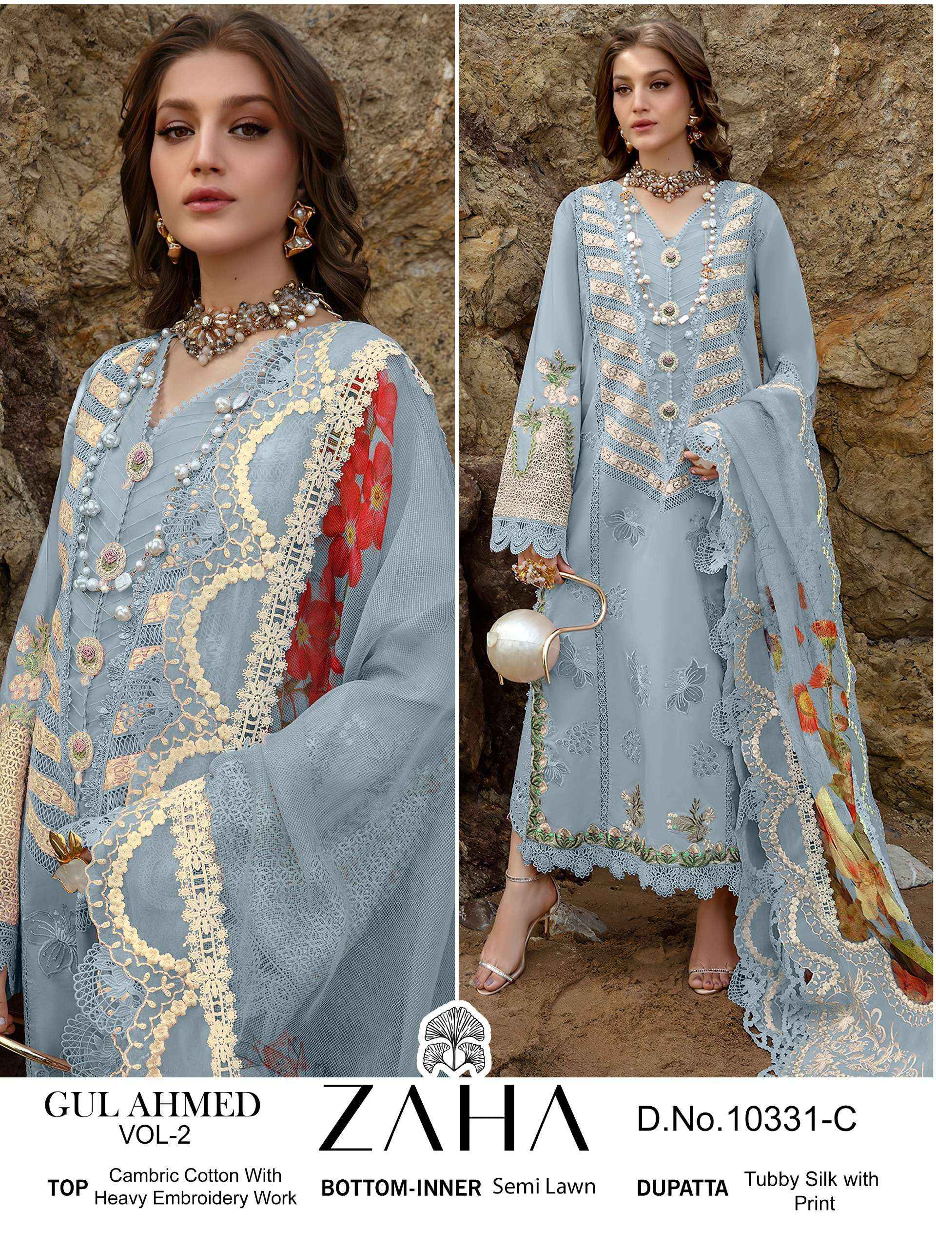 ZAHA GUL AHMED VOL 2 COTTON DESIGNER PAKISTANI SUIT ( 4 PCS CATALOG )