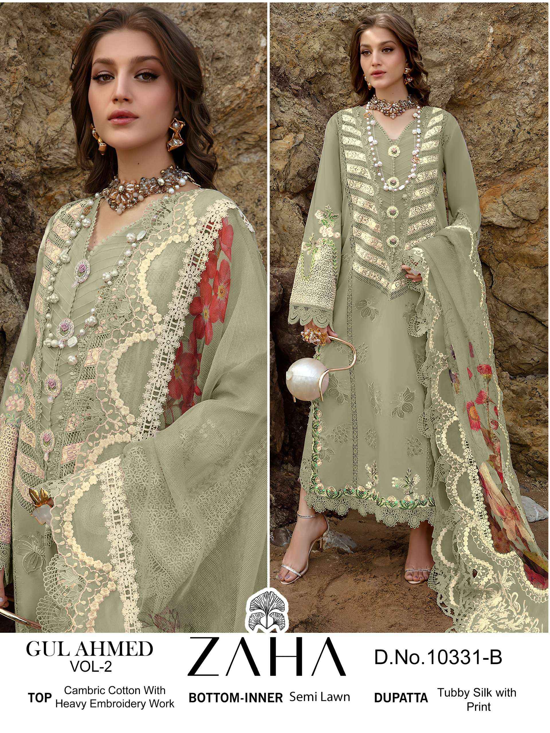 ZAHA GUL AHMED VOL 2 COTTON DESIGNER PAKISTANI SUIT ( 4 PCS CATALOG )