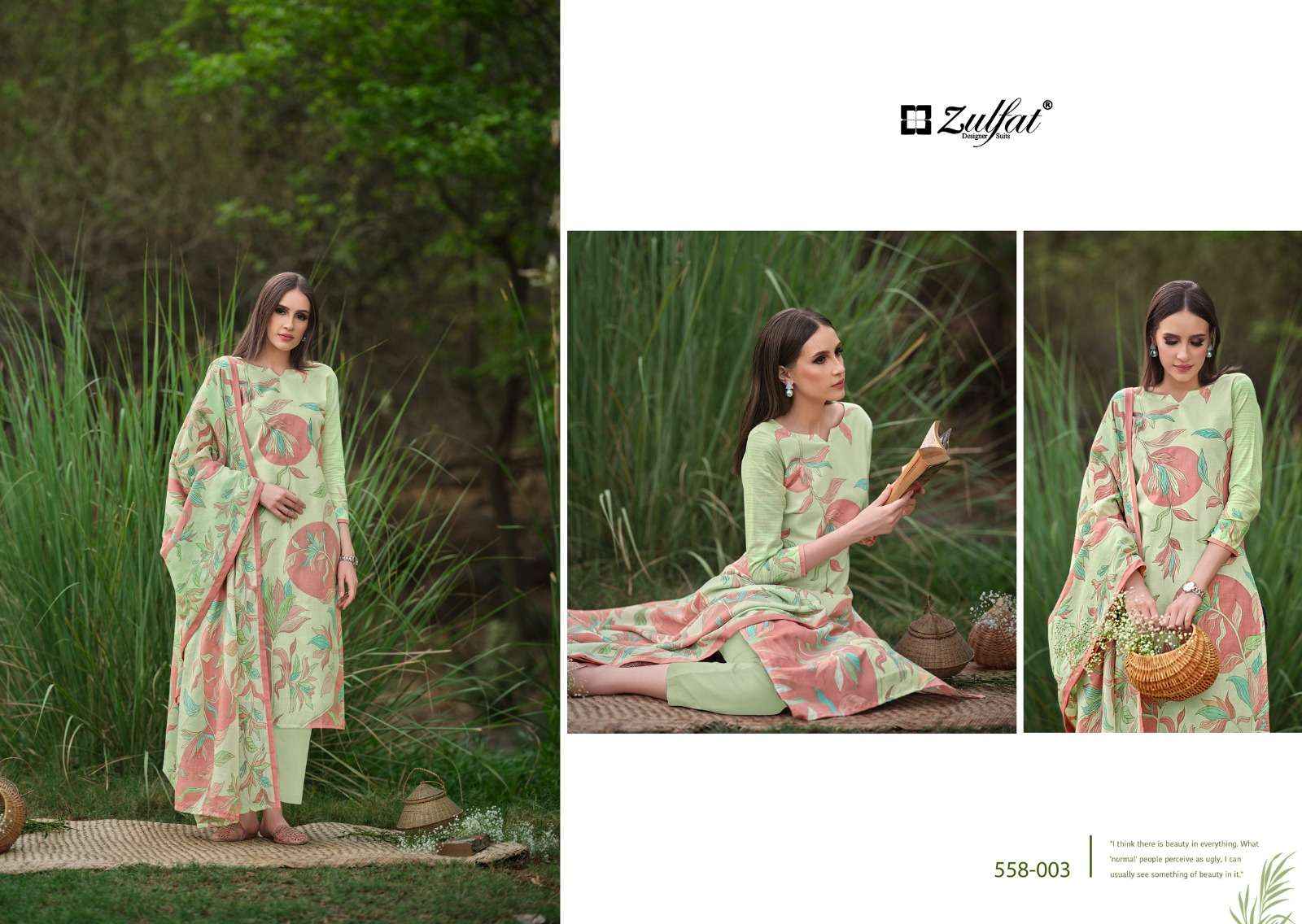 ZULFAT DESIGNER SUITS HAKOBA VOL 2 COTTON DRESS MATERIAL ( 8 PCS CATALOG )