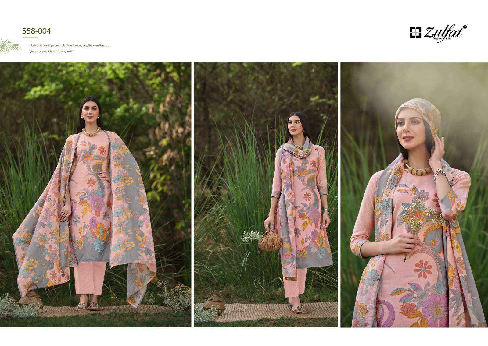 ZULFAT DESIGNER SUITS HAKOBA VOL 2 COTTON DRESS MATERIAL ( 8 PCS CATALOG )