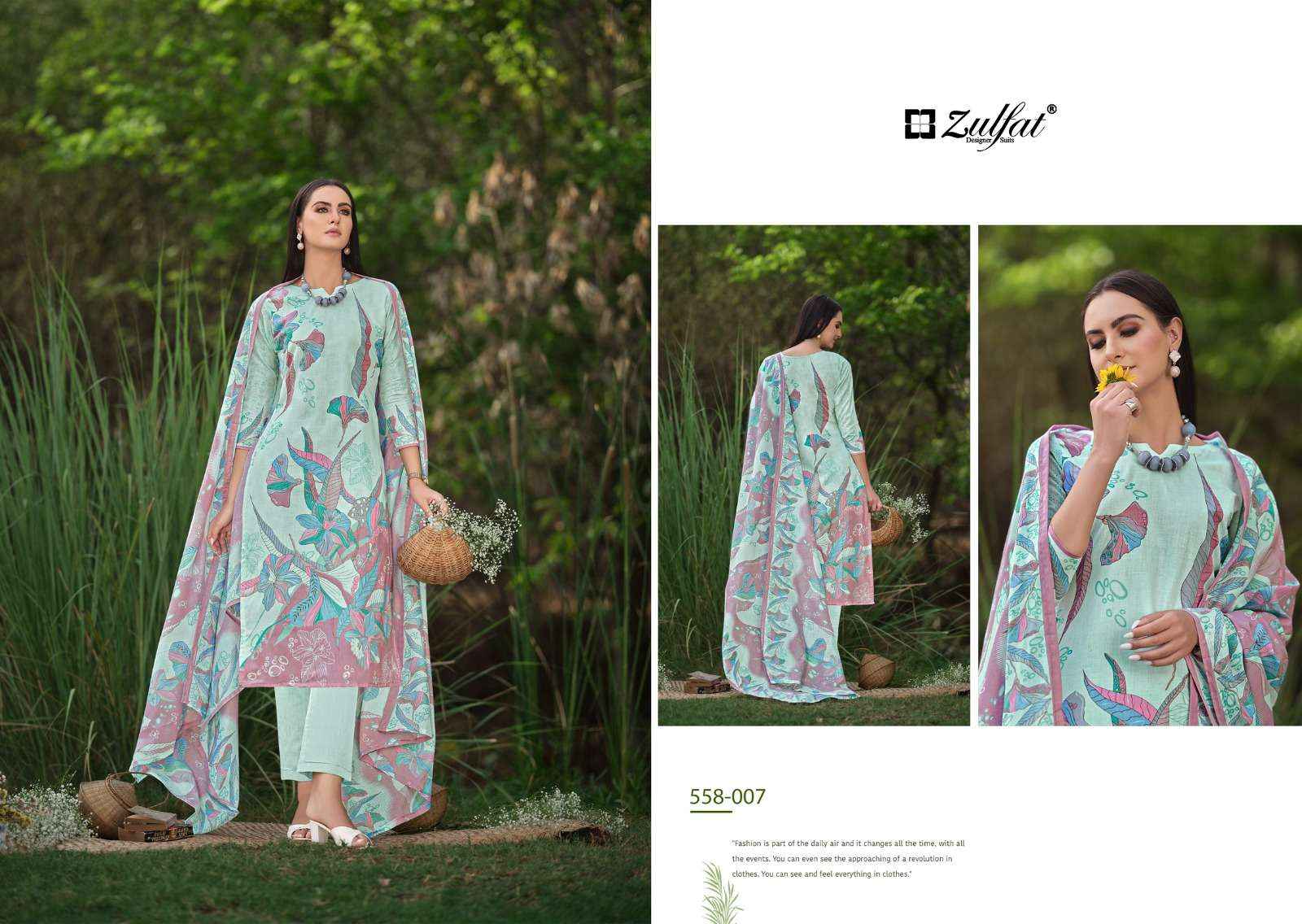 ZULFAT DESIGNER SUITS HAKOBA VOL 2 COTTON DRESS MATERIAL ( 8 PCS CATALOG )