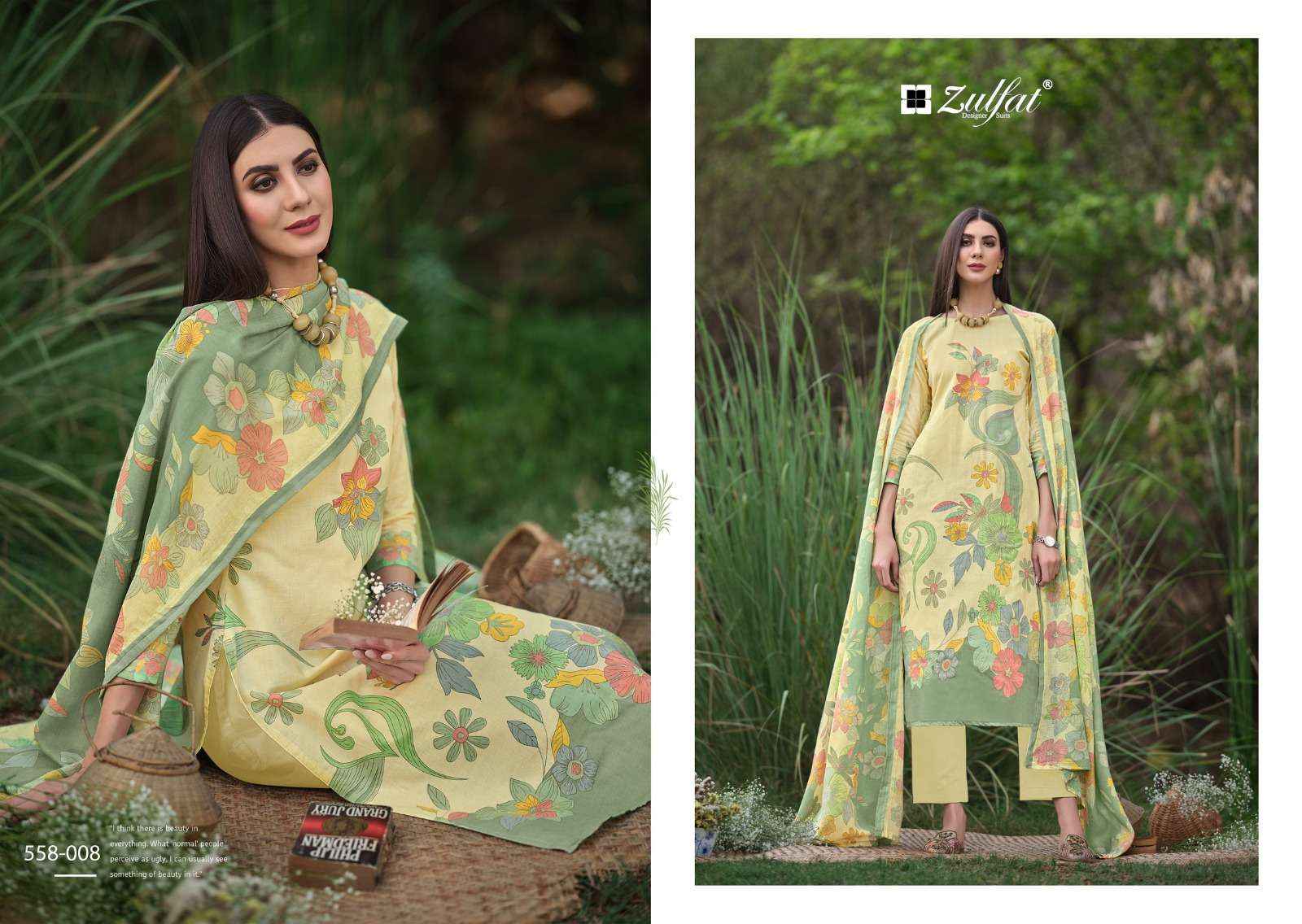 ZULFAT DESIGNER SUITS HAKOBA VOL 2 COTTON DRESS MATERIAL ( 8 PCS CATALOG )