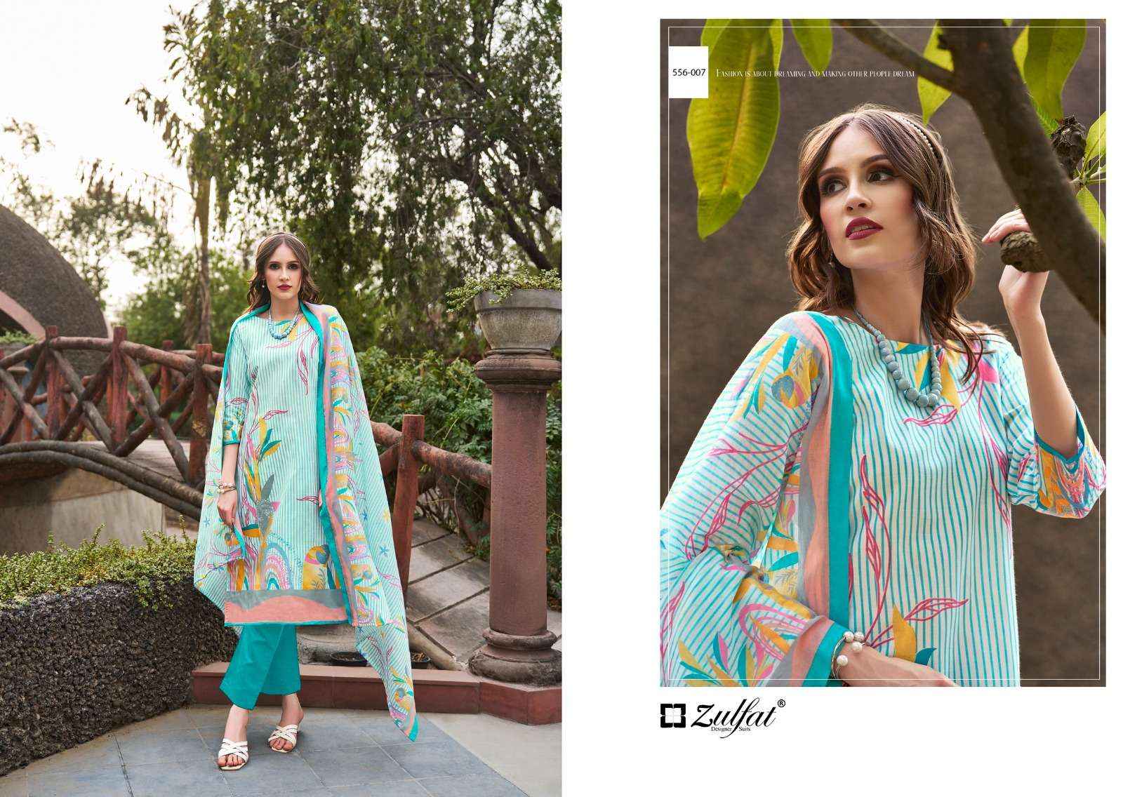 ZULFAT DESIGNER SUITS MARYAM VOL 5 COTTON PRINT SALWAR SUIT ( 8 PCS CATALOG )