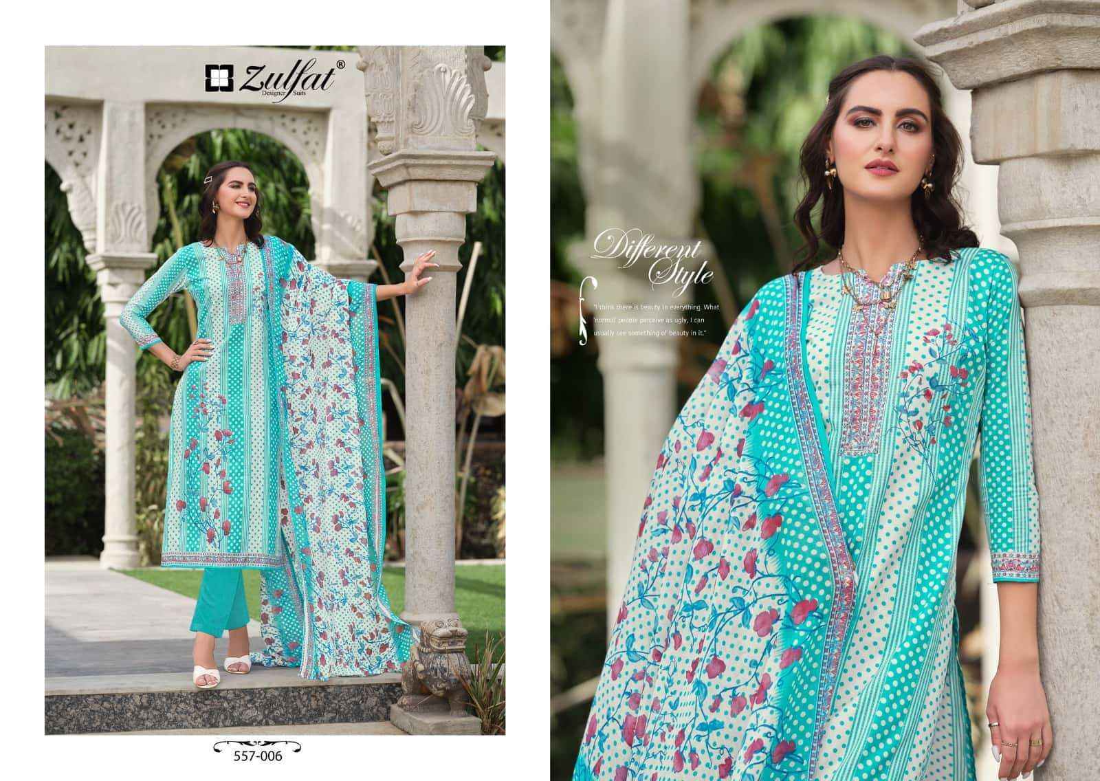 ZULFAT DESIGNER SUITS NAZRANA VOL 3 COTTON SALWAR SUIT ( 8 pcs catalog )