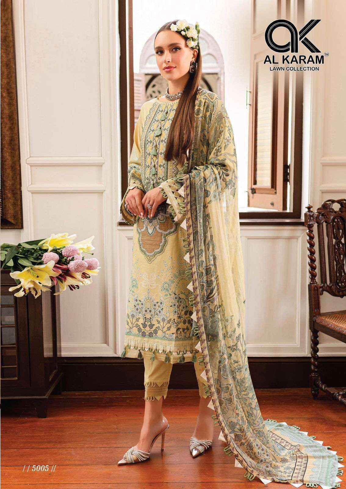 AL KARAM QUEENS COURT VOL 5 COTTON DIGITAL PRINT PAKISTANI SUITS ( 6 PCS CATALOG )