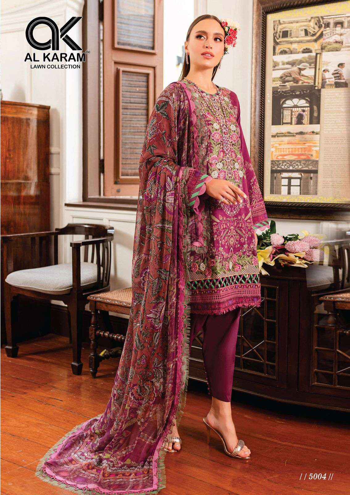 AL KARAM QUEENS COURT VOL 5 COTTON DIGITAL PRINT PAKISTANI SUITS ( 6 PCS CATALOG )