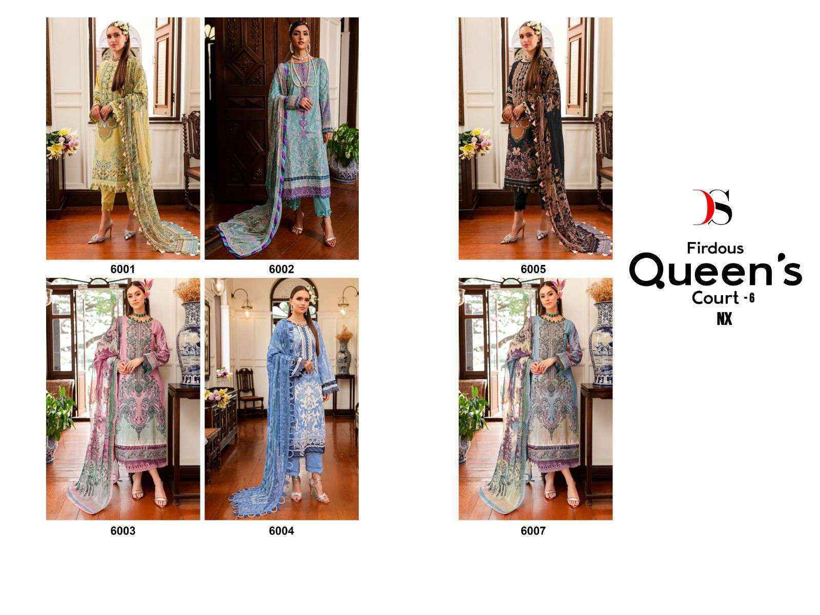 Deepsy Firdous Queens Court Vol 6 Nx Cotton Dress Material ( 6 pcs Catalogue )