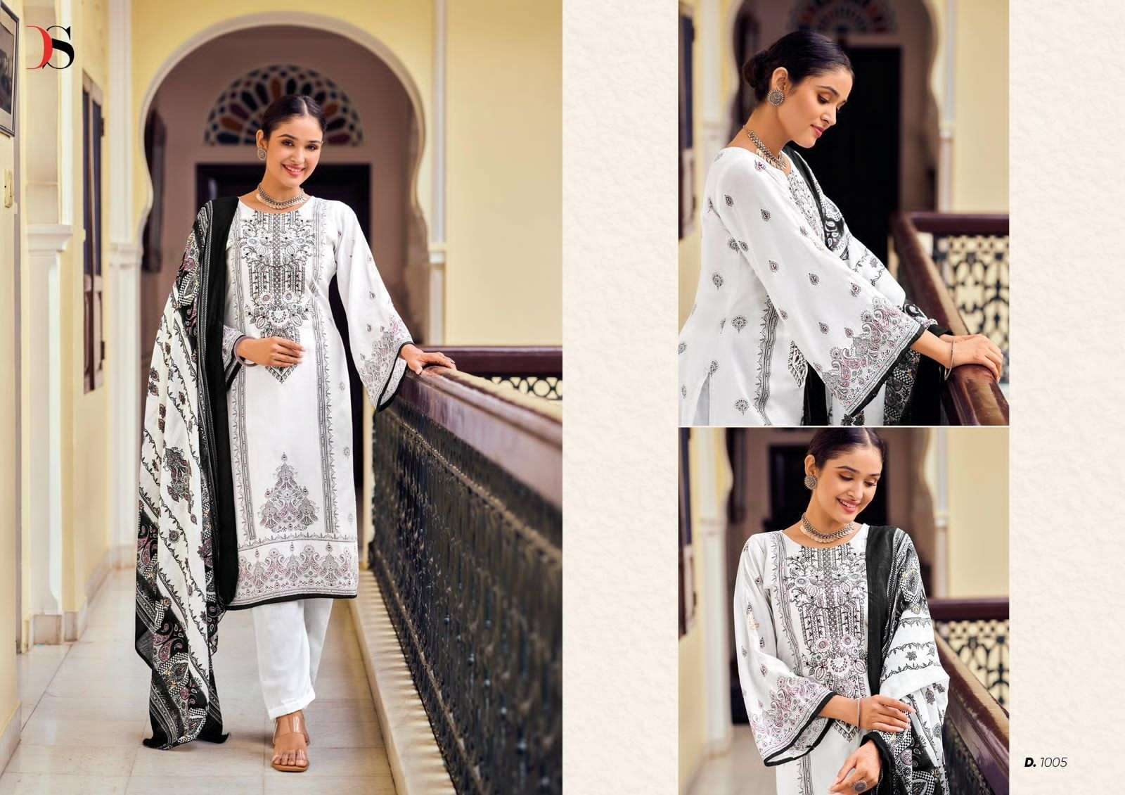 DEEPSY SUITS BLACK BEAUTY COTTON EMBROIDERIES SALWAR KAMEEZ ( 8 PCS CATALOG )