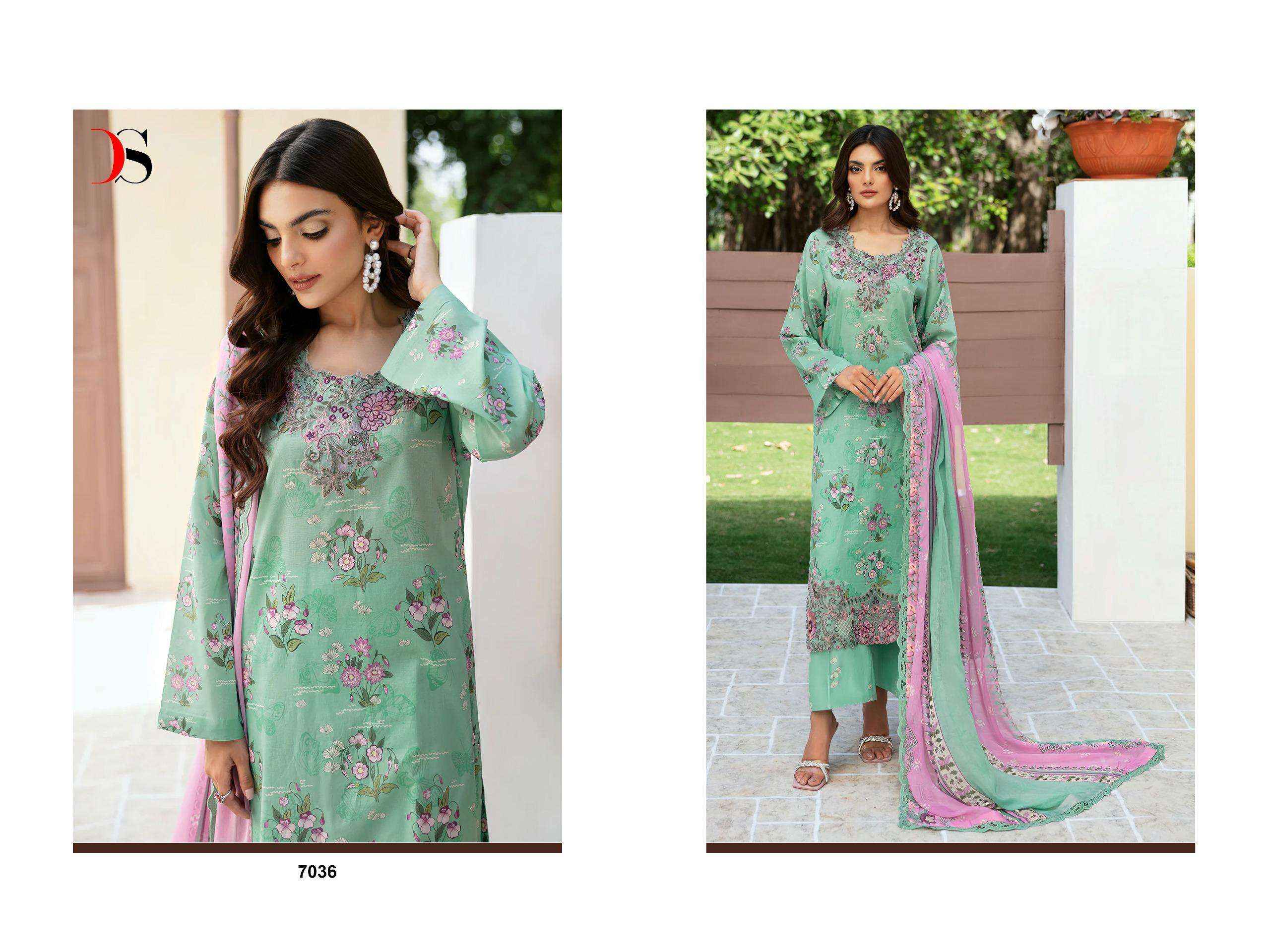 DEEPSY SUITS RAMSHA RUNGREZ LUXURY LAWN 24 VOL 3 COTTON DRESS MATERIAL ( 6 PCS CATALOG )