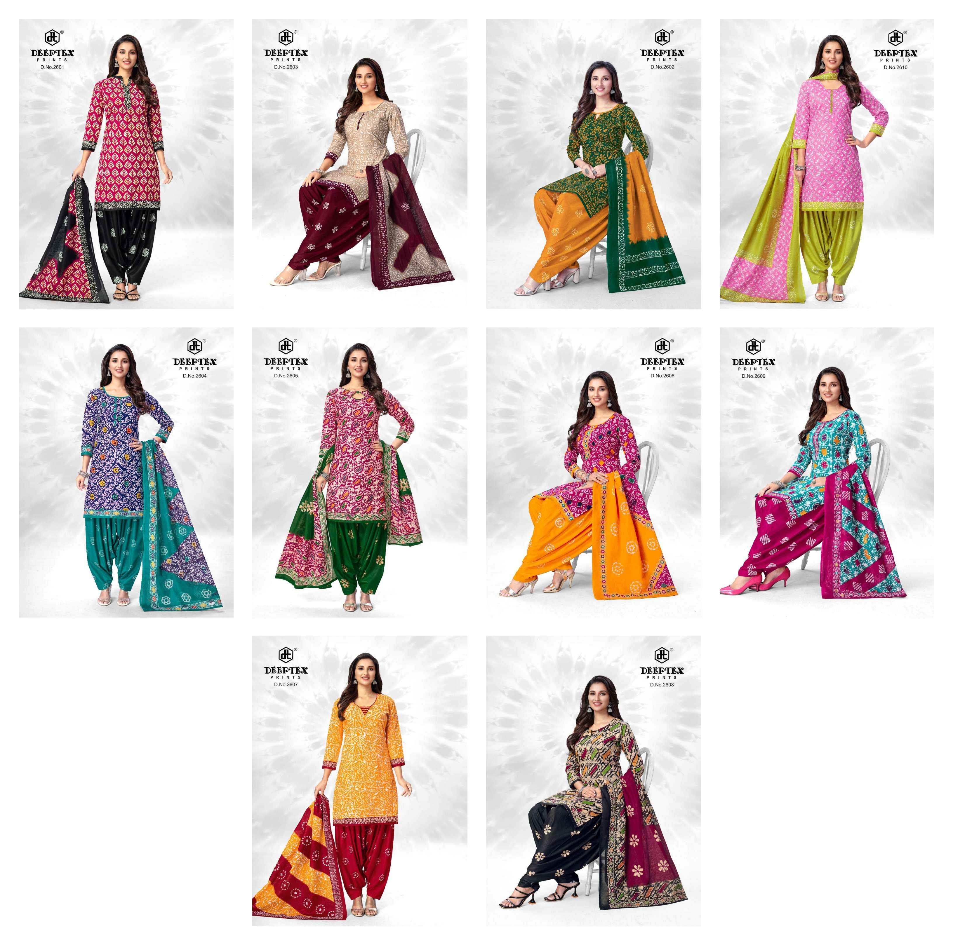 DEEPTEX PRINTS BATIK PLUS VOL 26 COTTON SALWAR SUIT ( 10 PCS CATALOG )