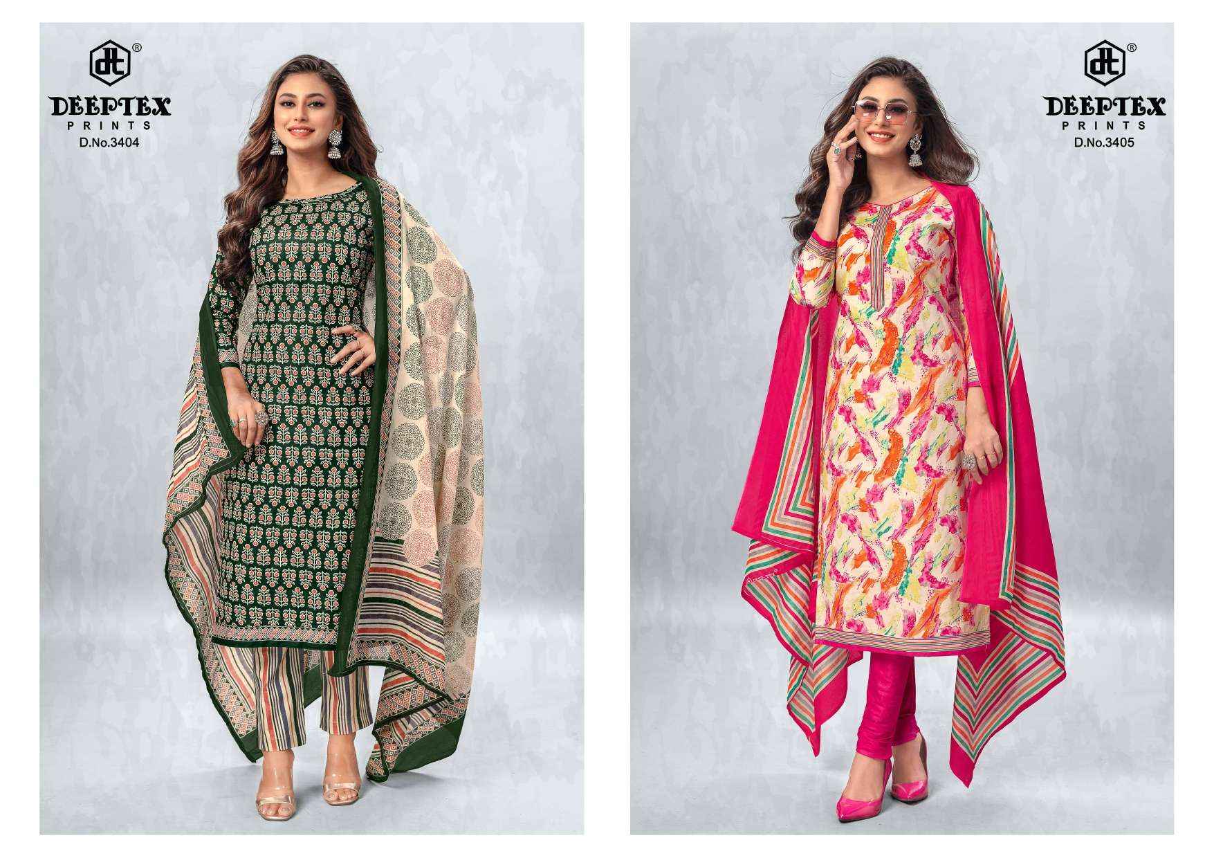 DEEPTEX PRINTS CHIEF GUEST VOL 34 COTTON DRESS MATERIAL ( 15 PCS CATALOG )