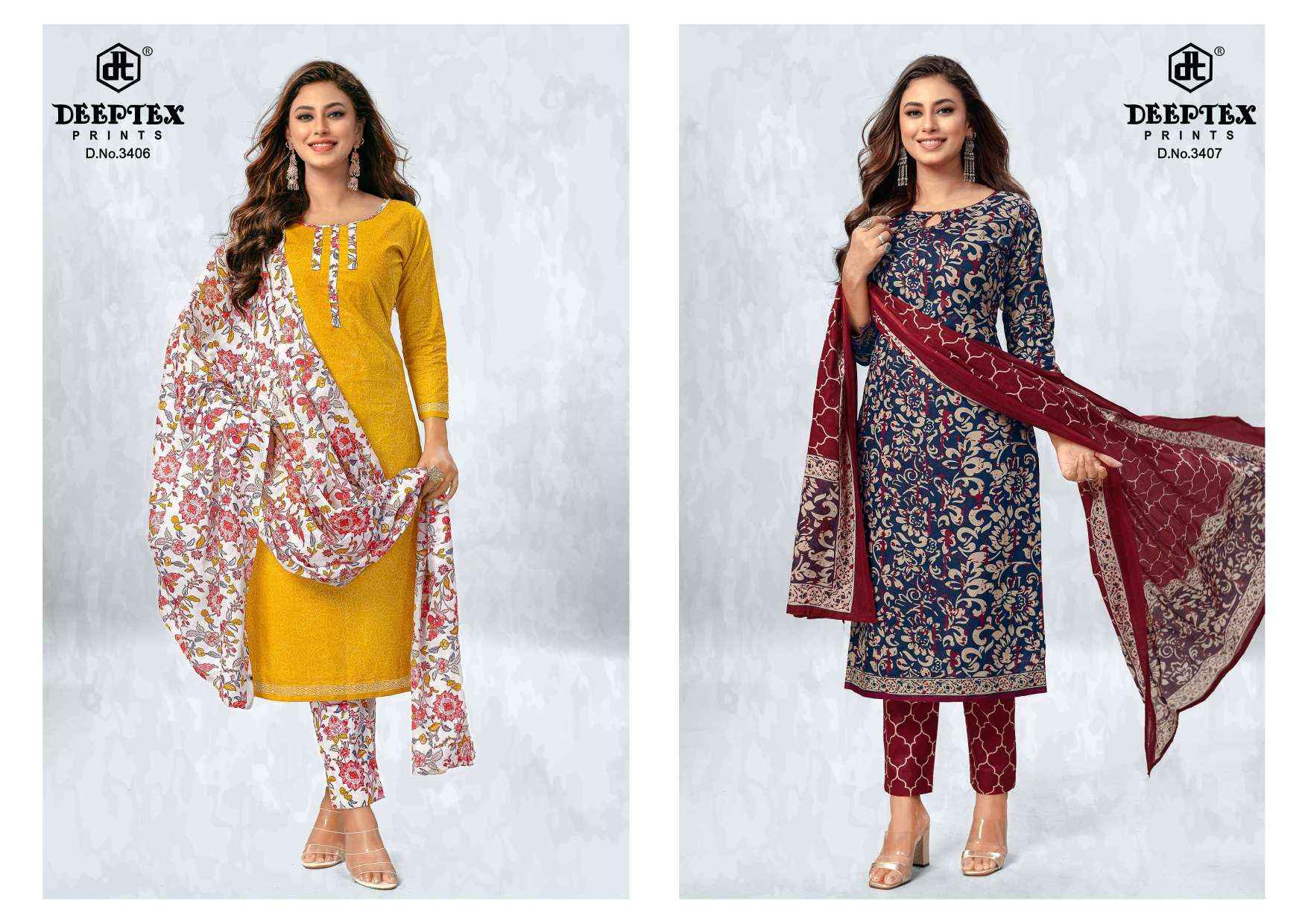 DEEPTEX PRINTS CHIEF GUEST VOL 34 COTTON DRESS MATERIAL ( 15 PCS CATALOG )