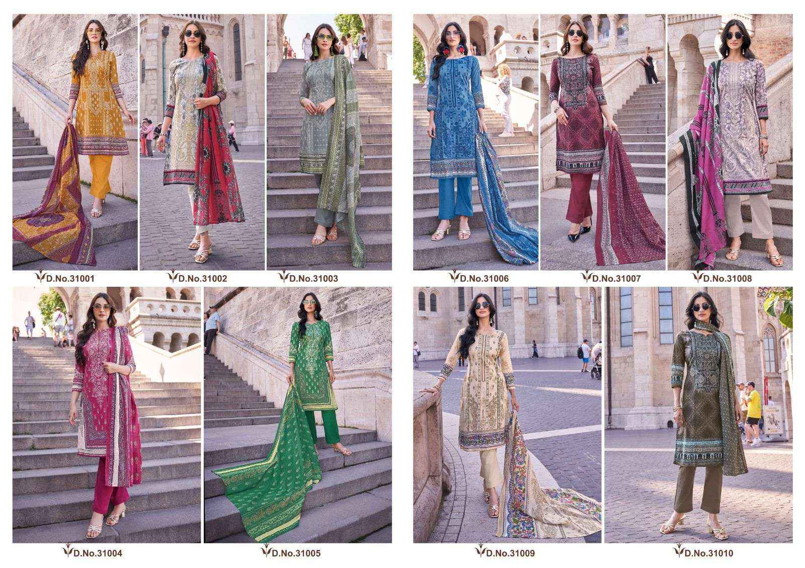 ISHAAL PRINTS GULMOHAR VOL 31 LAWN COTTON PRINT SALWAR SUIT ( 10 PCS CATALOG )