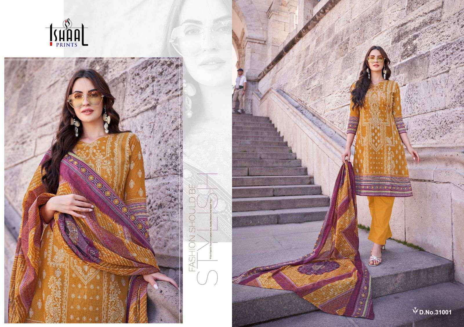 ISHAAL PRINTS GULMOHAR VOL 31 LAWN COTTON PRINT SALWAR SUIT ( 10 PCS CATALOG )