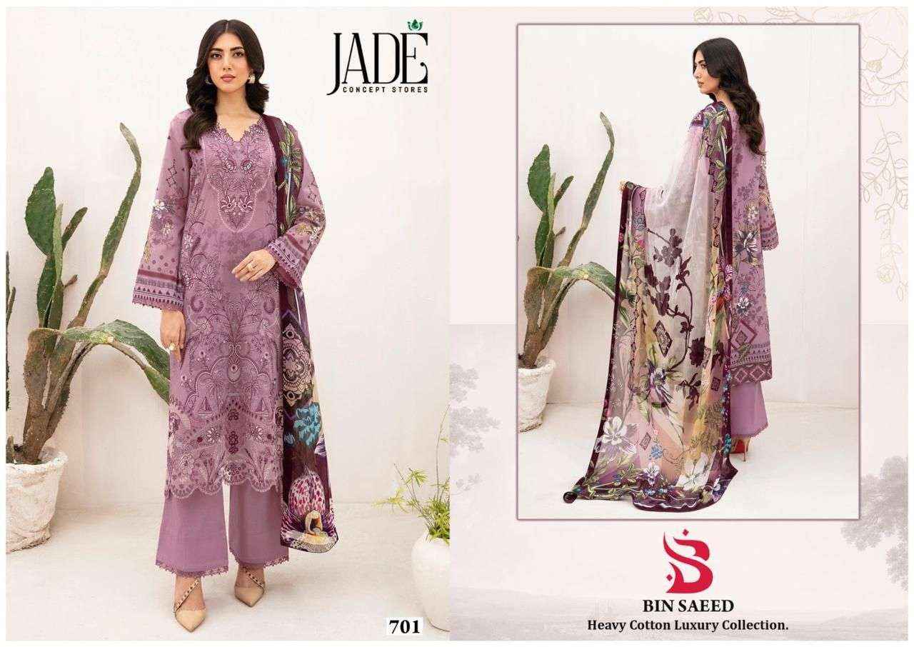 JADE BIN SAEED HEAVY COTTON LUXURY COLLECTION VOL 7 PAKISTANI SUIT ( 6 PCS CATALOG )