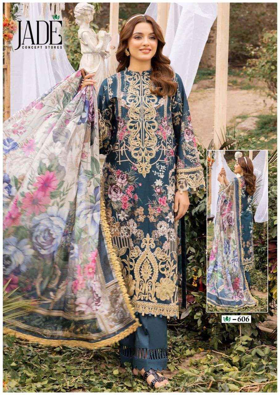 JADE CRIMSON EXCLUSIVE HEAVY LAWN COLLECTION VOL 6 COTTON SUIT ( 6 PCS CATALOG )