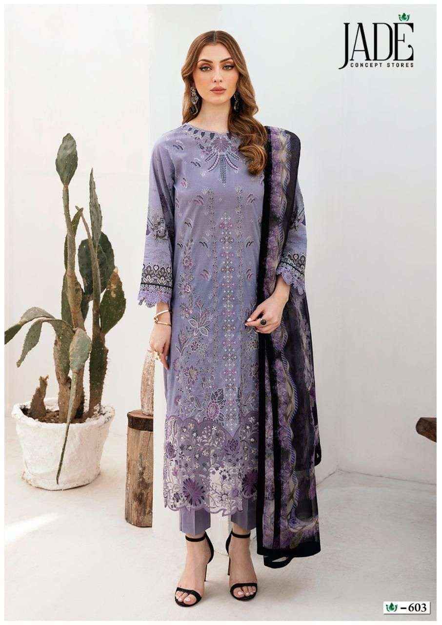 JADE CRIMSON EXCLUSIVE HEAVY LAWN COLLECTION VOL 6 COTTON SUIT ( 6 PCS CATALOG )