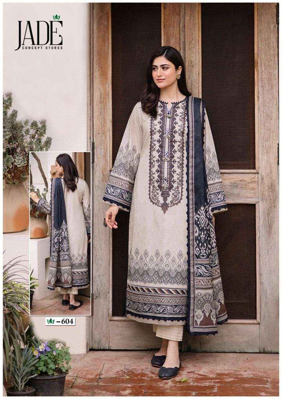 JADE CRIMSON EXCLUSIVE HEAVY LAWN COLLECTION VOL 6 COTTON SUIT ( 6 PCS CATALOG )