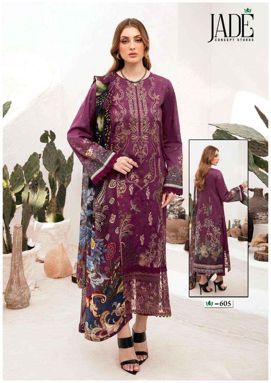 JADE CRIMSON EXCLUSIVE HEAVY LAWN COLLECTION VOL 6 COTTON SUIT ( 6 PCS CATALOG )