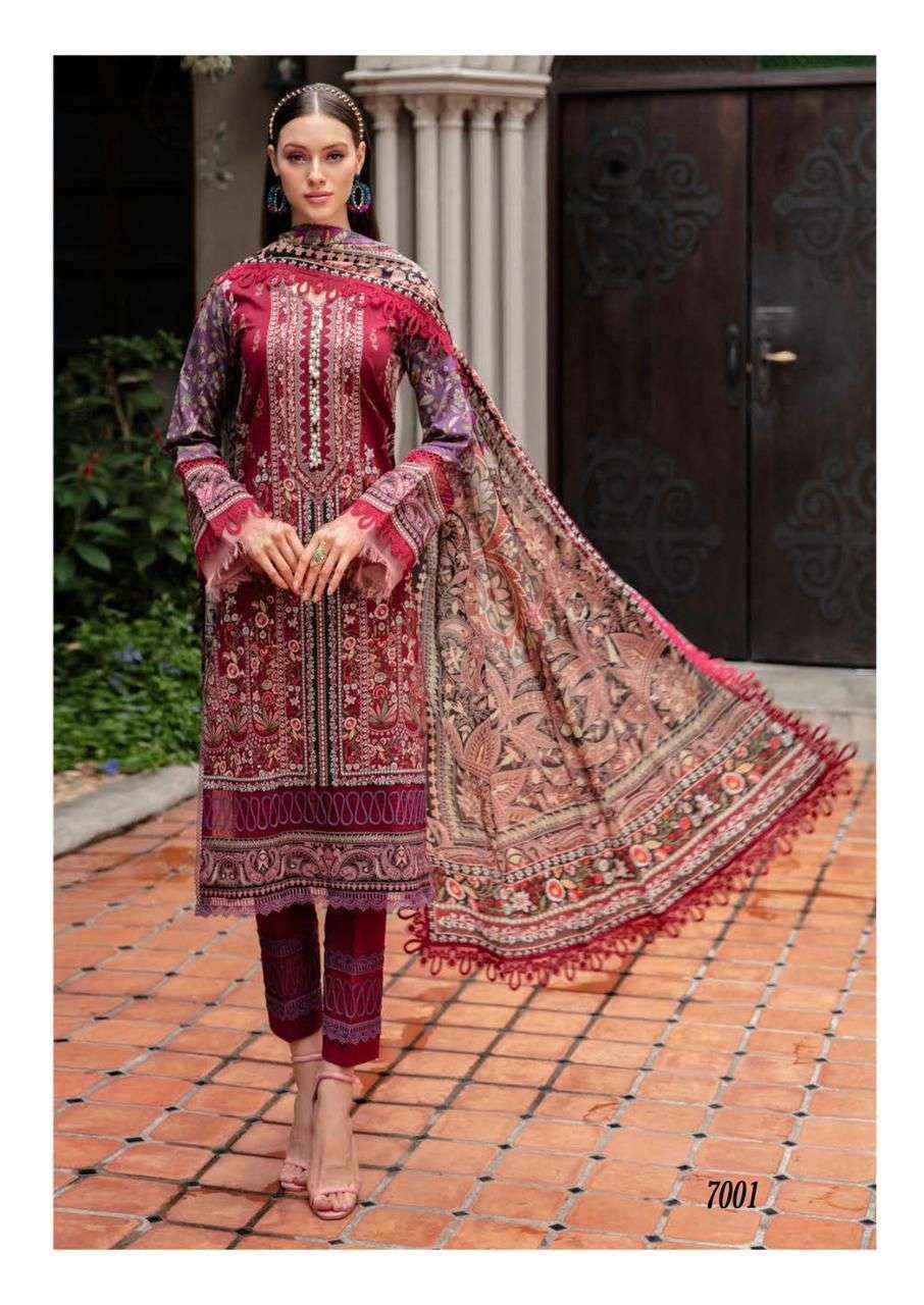 JADE CRIMSON EXCLUSIVE HEAVY LAWN COLLECTION VOL 7 PAKISTANI SUITS  ( 6 PCS CATALOG )