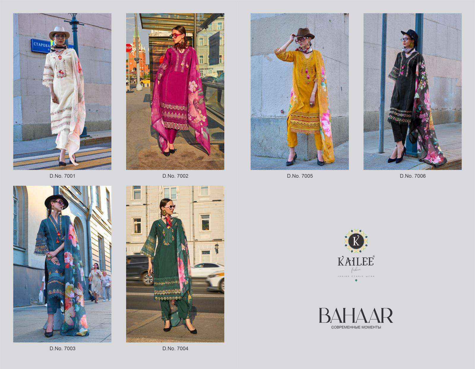 KAILEE FASHION BAHAAR VISCOSE SILK BEAUTIFUL DESIGNER SUIT ( 6 PCS CATALOG )