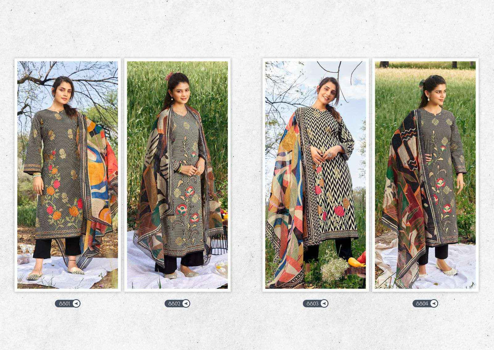 Karachi Prints Kesar Alfaaz Digital Pakistani Designer Suits ( 4 Pcs Catalog ) 