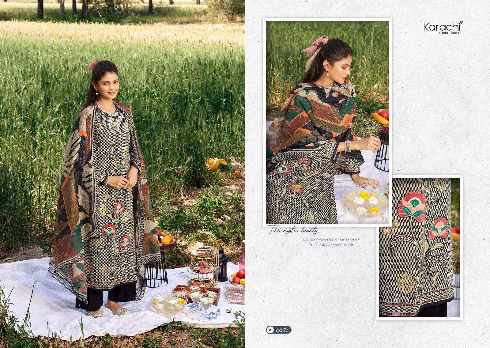 Karachi Prints Kesar Alfaaz Digital Pakistani Designer Suits ( 4 Pcs Catalog ) 